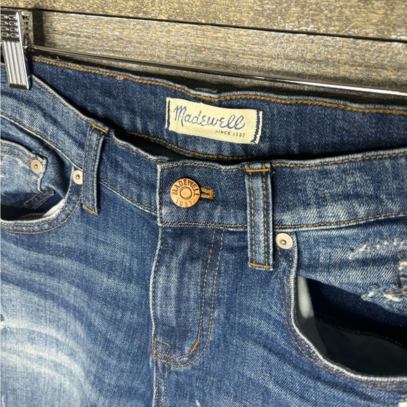 Madewell slim boy jean dark wash distressed size 26 - Picture 4 of 6